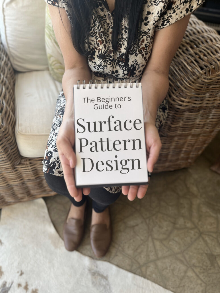 The cover page for a free guide that Martie Erasmus has created on starting out in Surface Pattern Design.